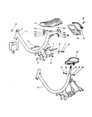 Frame, saddle, seat, luggage carrier