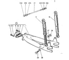 Sears 81780840 rear wheel suspension (pivoted fork, suspension unit) diagram