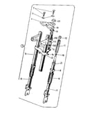 Front fork with steering