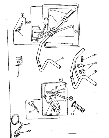 Handlebar and controls