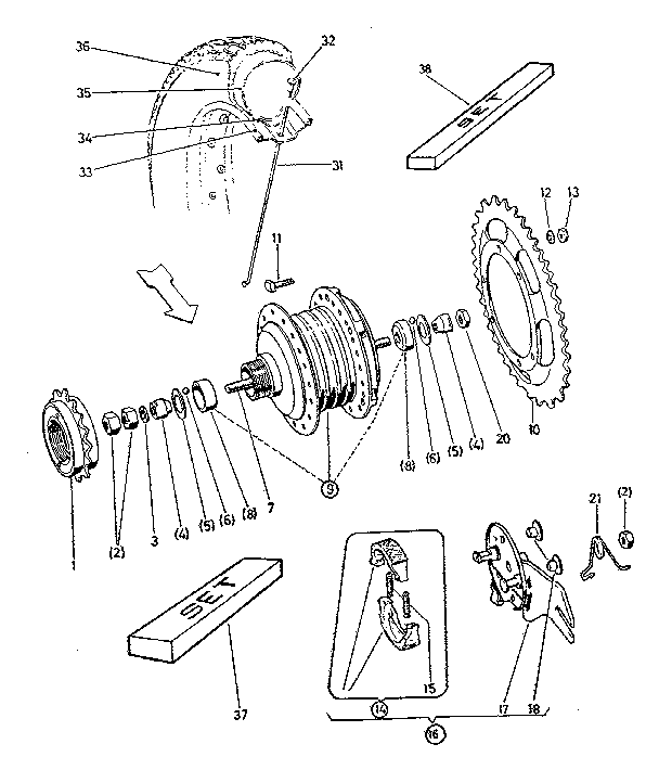 Rear wheel