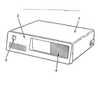IBM PC PORTABLE system unit - exterior (5150) diagram