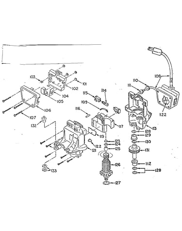 Motor & switch assembly no. 500418-1