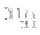 Briggs & Stratton 6B-F (1863-01 - 1863-01) standard bolts diagram