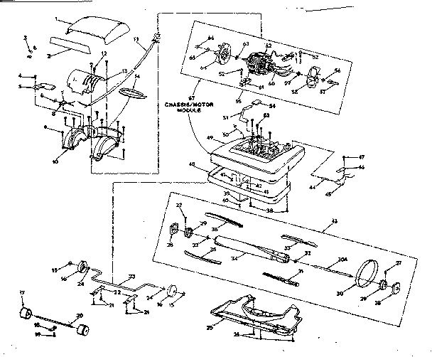 Nozzle and motor assembly
