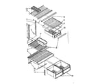 Kenmore 1068678401 shelf parts diagram
