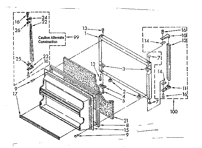 Freezer door parts