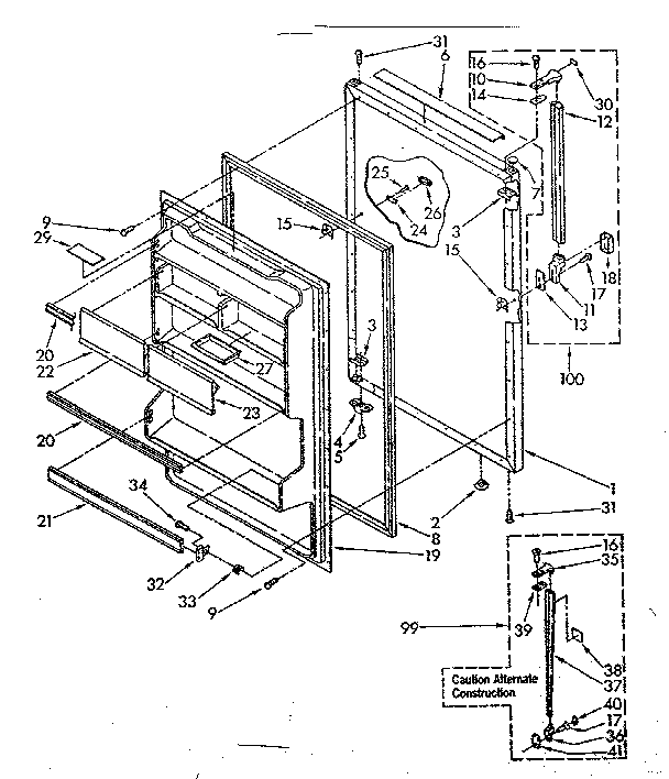 Refrigerator door parts