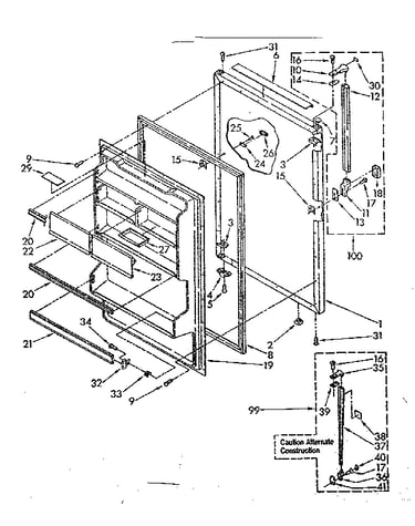 Refrigerator door parts