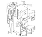 Kenmore 1068778491 cabinet parts diagram
