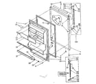 Kenmore 1068778451 refrigerator door parts diagram