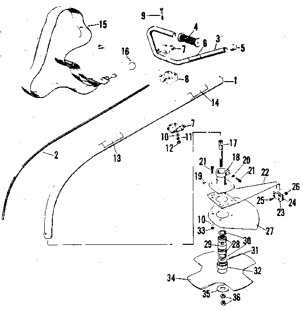 Drive shaft and blade