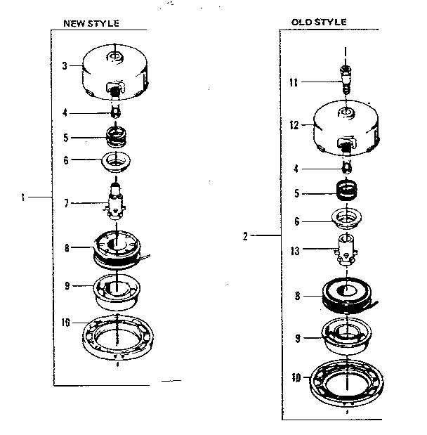 OLD AND NEW CUTTING HEAD STYLE