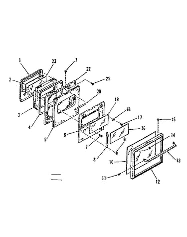 Oven door section
