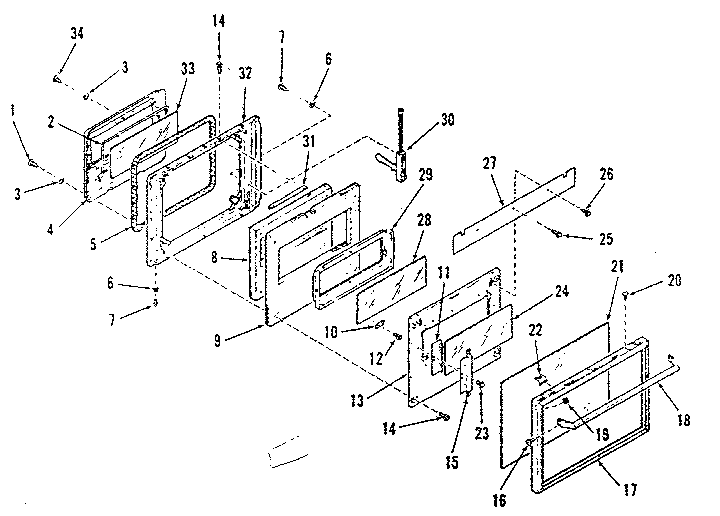 Oven door section