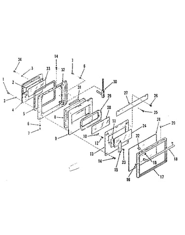 Oven door section