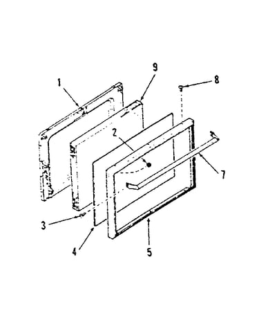 Oven door section