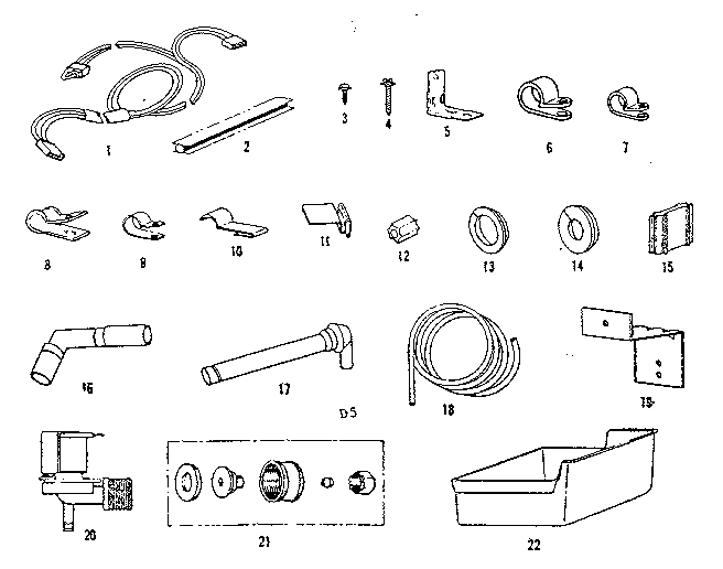 Ice maker installation parts