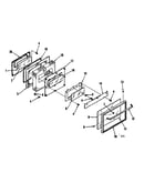 Model numbers 911.9368413, 911.9378413 oven door section