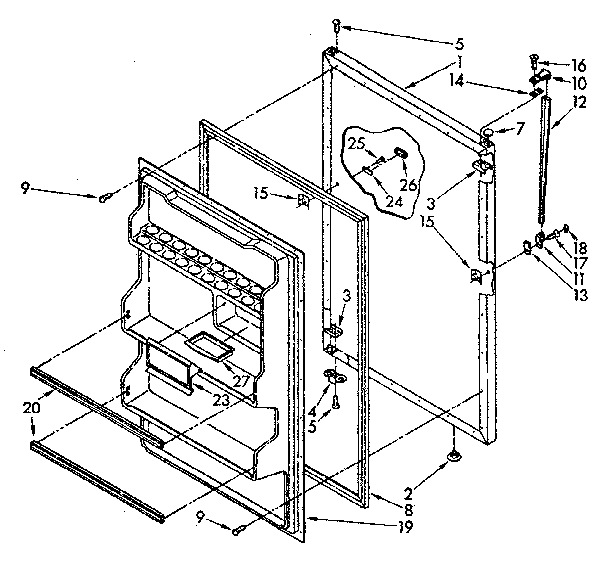 Regrigerator door parts