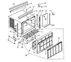Kenmore 2538721650 cabinet and front panel parts diagram