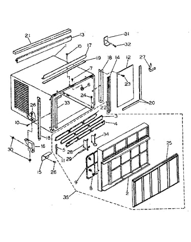 Cabinet and front panel parts