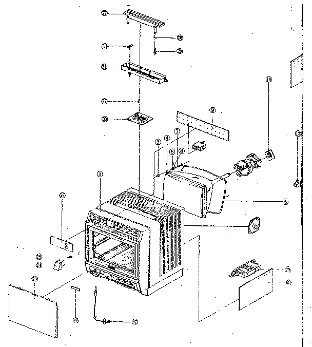 Cabinet exploded view & mechanical parts list
