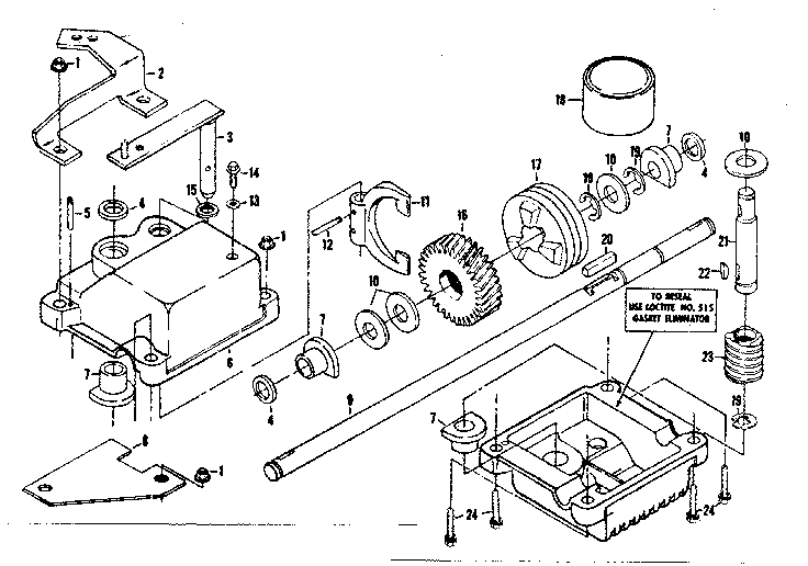 Gear case assembly part no. 85314