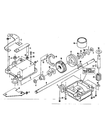 Gear case assembly part no. 85314