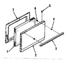 Kenmore 9117108510 oven door section diagram