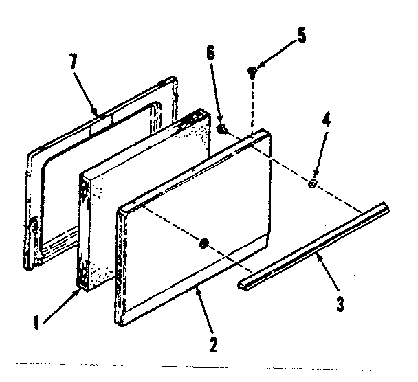 Oven door section