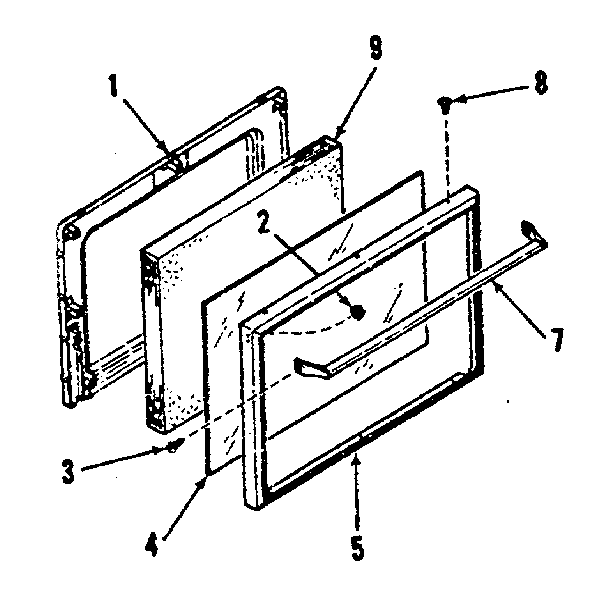 Oven door section