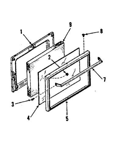 Oven door section