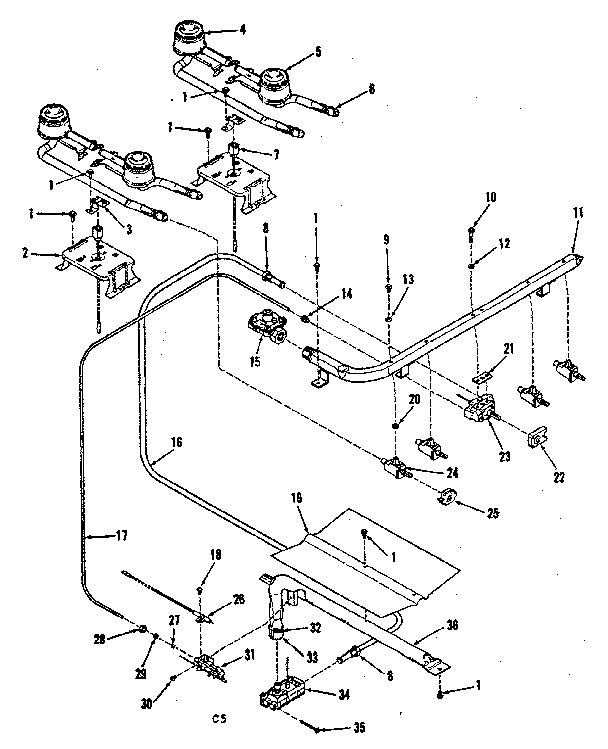 Burner section