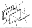 Kenmore 9117118510 oven door section diagram