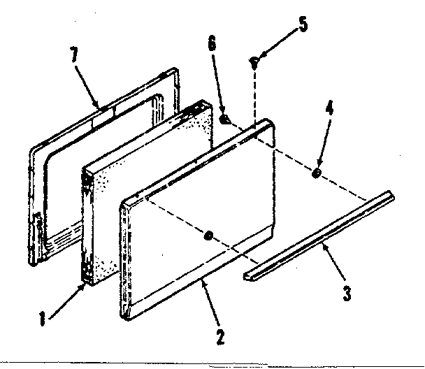 Oven door section