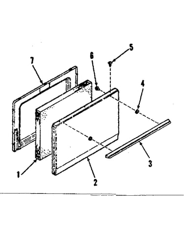Oven door section