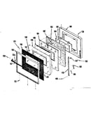 Self-cleaning oven door