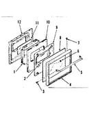 Lower & upper oven door section