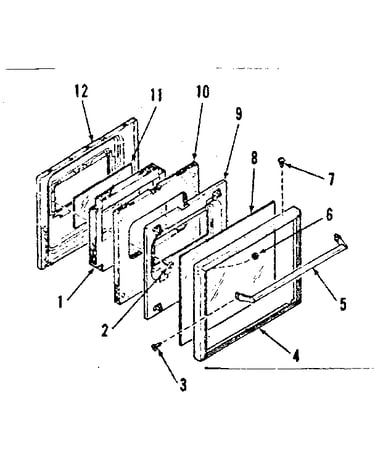 Lower & upper oven door section