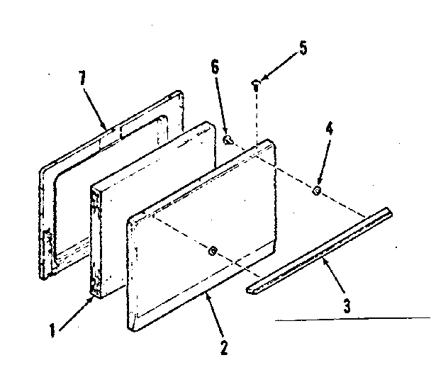 Oven door section