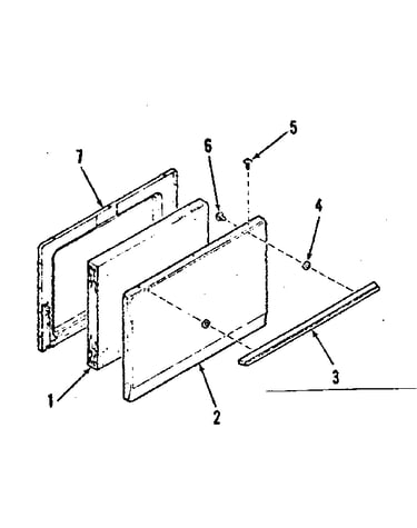 Oven door section