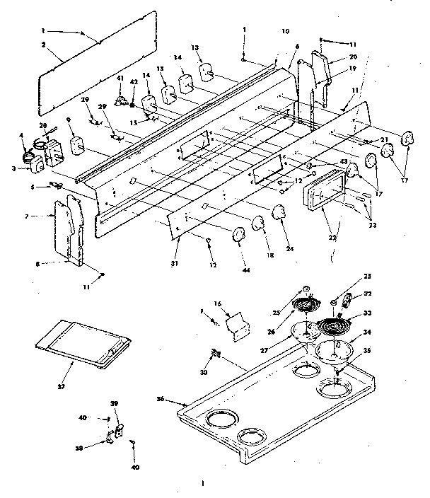 Backguard and cooktop assemblies