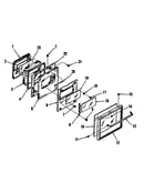 Upper oven door section