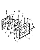 Lower oven door section