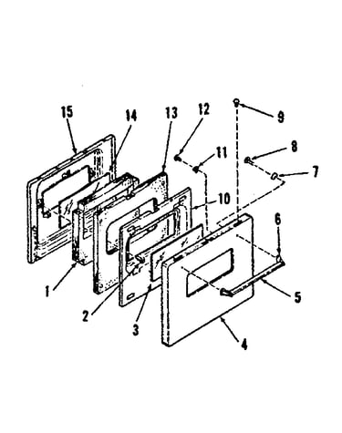 Oven door section (for model no. 278.428510)