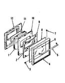 Oven door section (for model nos. 278.4218590 & 278.4228590)