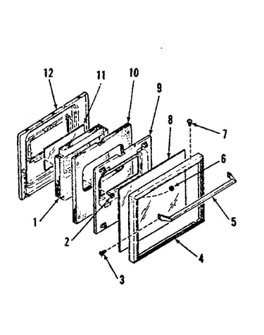 Oven door section (for model nos. 278.4218590 & 278.4228590)