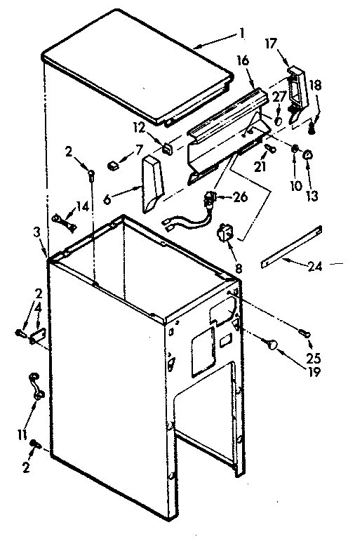 Cabinet and control assembly