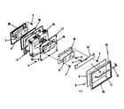 Kenmore 9117898510 oven door section diagram